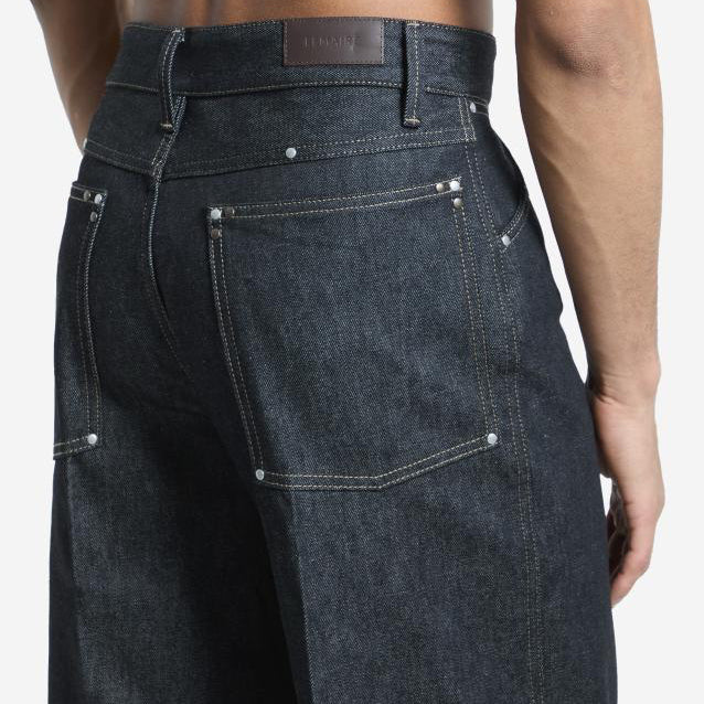 Wide-leg jeans with studs
