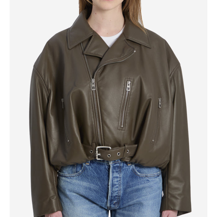 Lamb nappa biker jacket