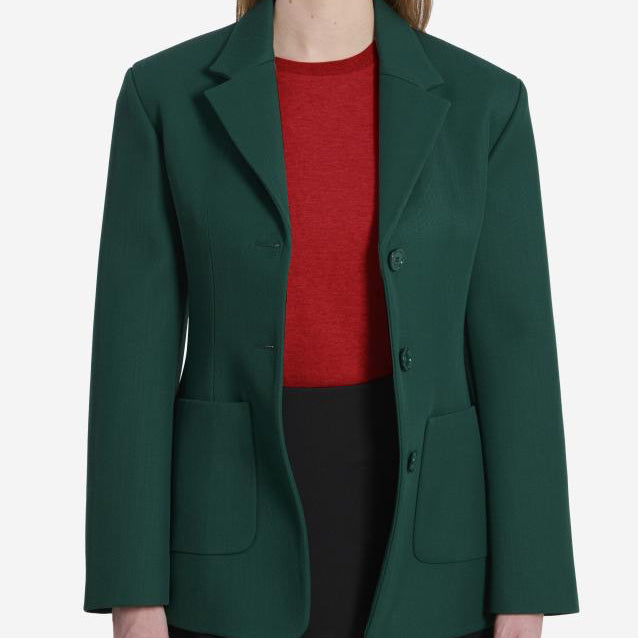 Green wool jacket