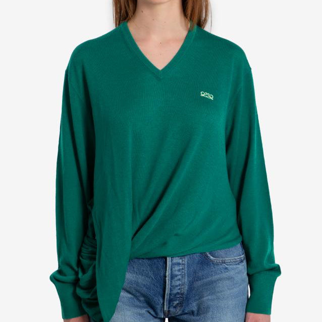 Green wool sweater