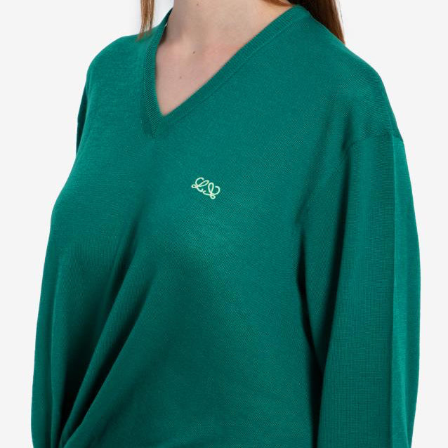 Green wool sweater