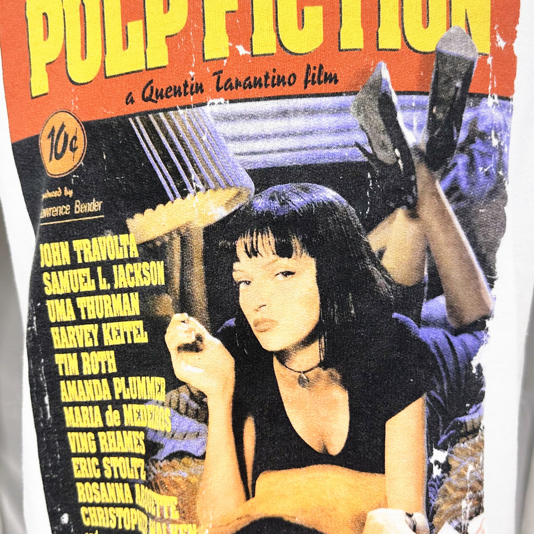 PULP FICTION MOVIE POSTER SWEATSHIRT S プリント アップ