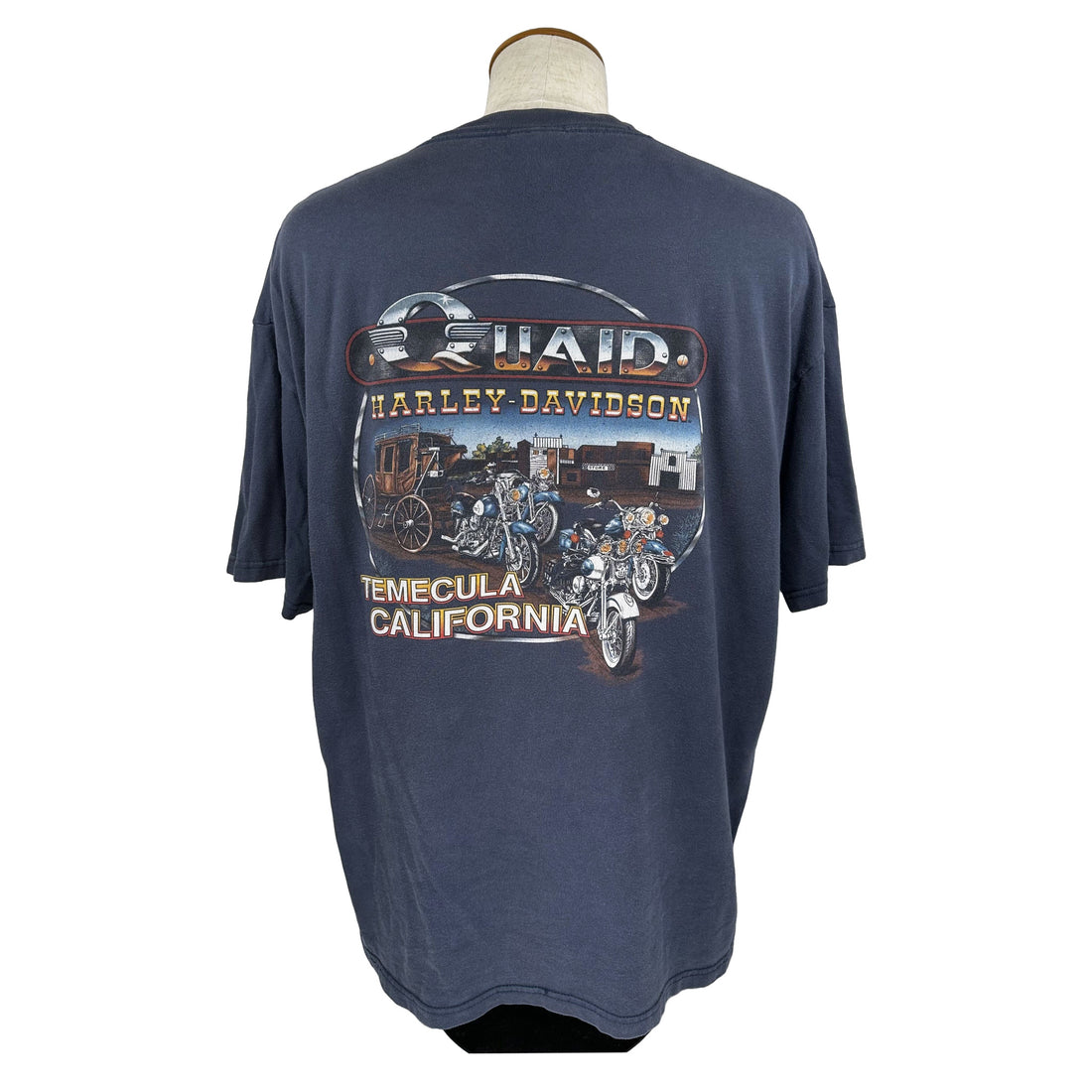 QUAID HARLEY-DAVIDSON TEMECULA CALIFORNIA STAGECOACH XL 背面 駅馬車とバイク