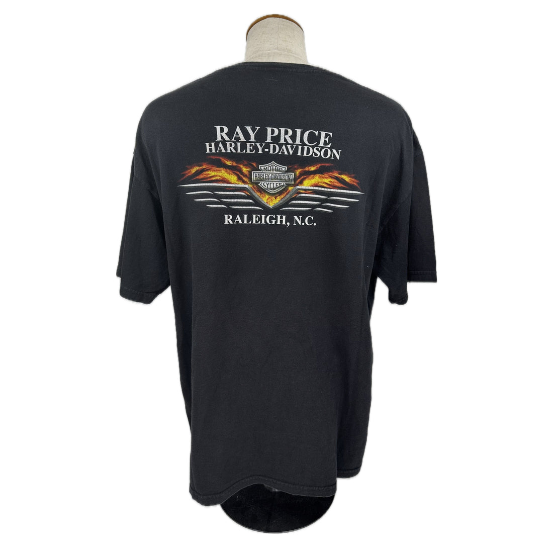 RAY PRICE HARLEY-DAVIDSON RALEIGH NC WINGED SKULL XL 背面 RAY PRICE HARLEY-DAVIDSON