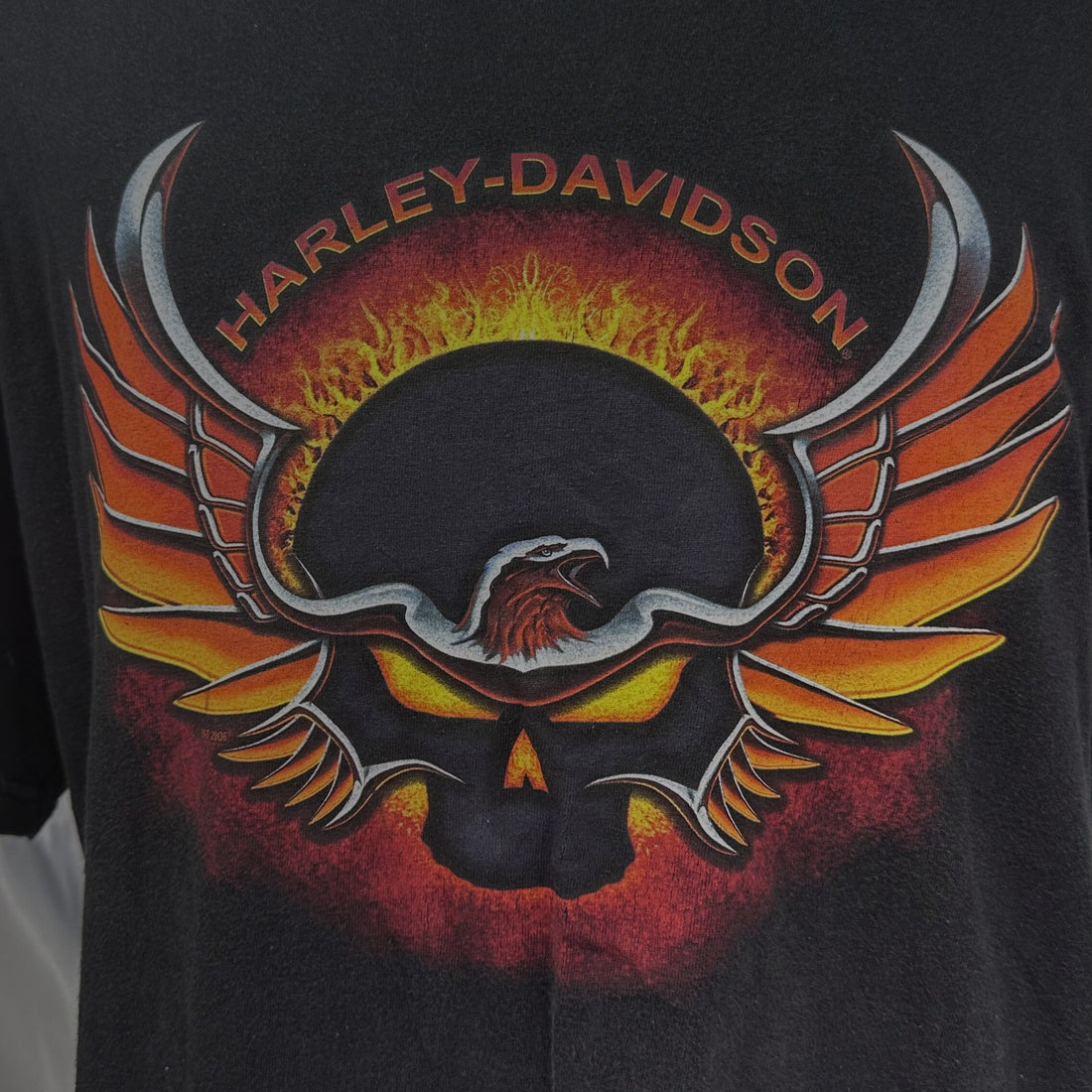 RAY PRICE HARLEY-DAVIDSON RALEIGH NC WINGED SKULL XL 正面プリント アップ