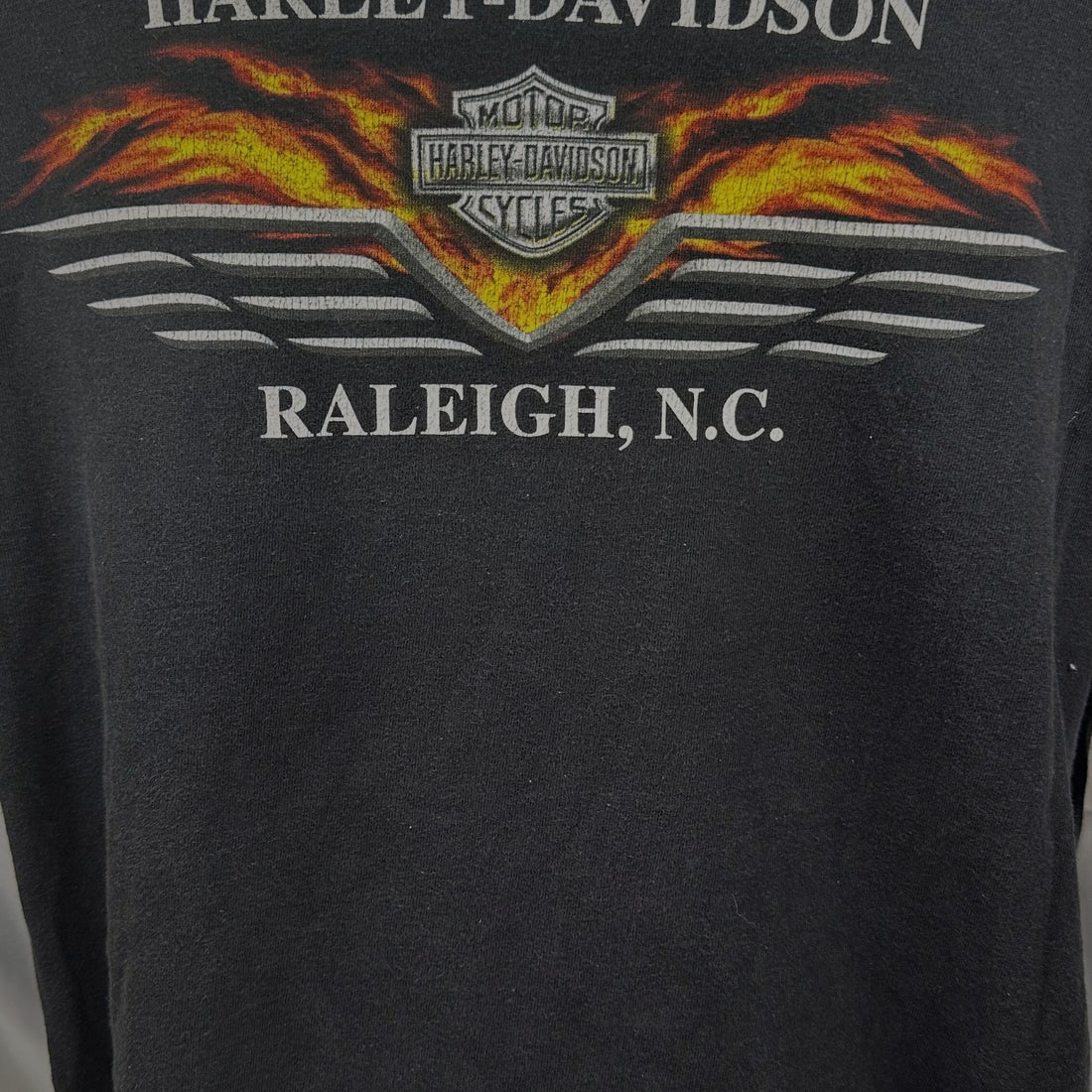 RAY PRICE HARLEY-DAVIDSON RALEIGH NC WINGED SKULL XL 背面プリント アップ