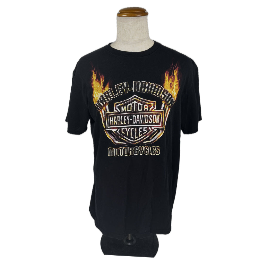 REPUBLIC HARLEY-DAVIDSON STAFFORD TEXAS FLAME L 正面 炎のバー＆シールド