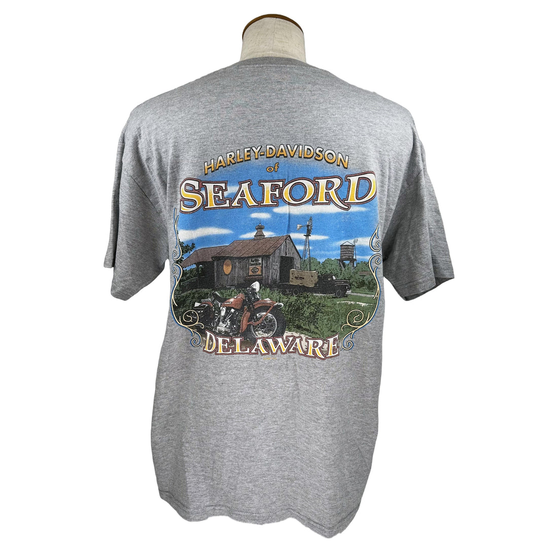 SEAFORD HARLEY-DAVIDSON DELAWARE TIE DYE L 背面 SEAFORD プリント