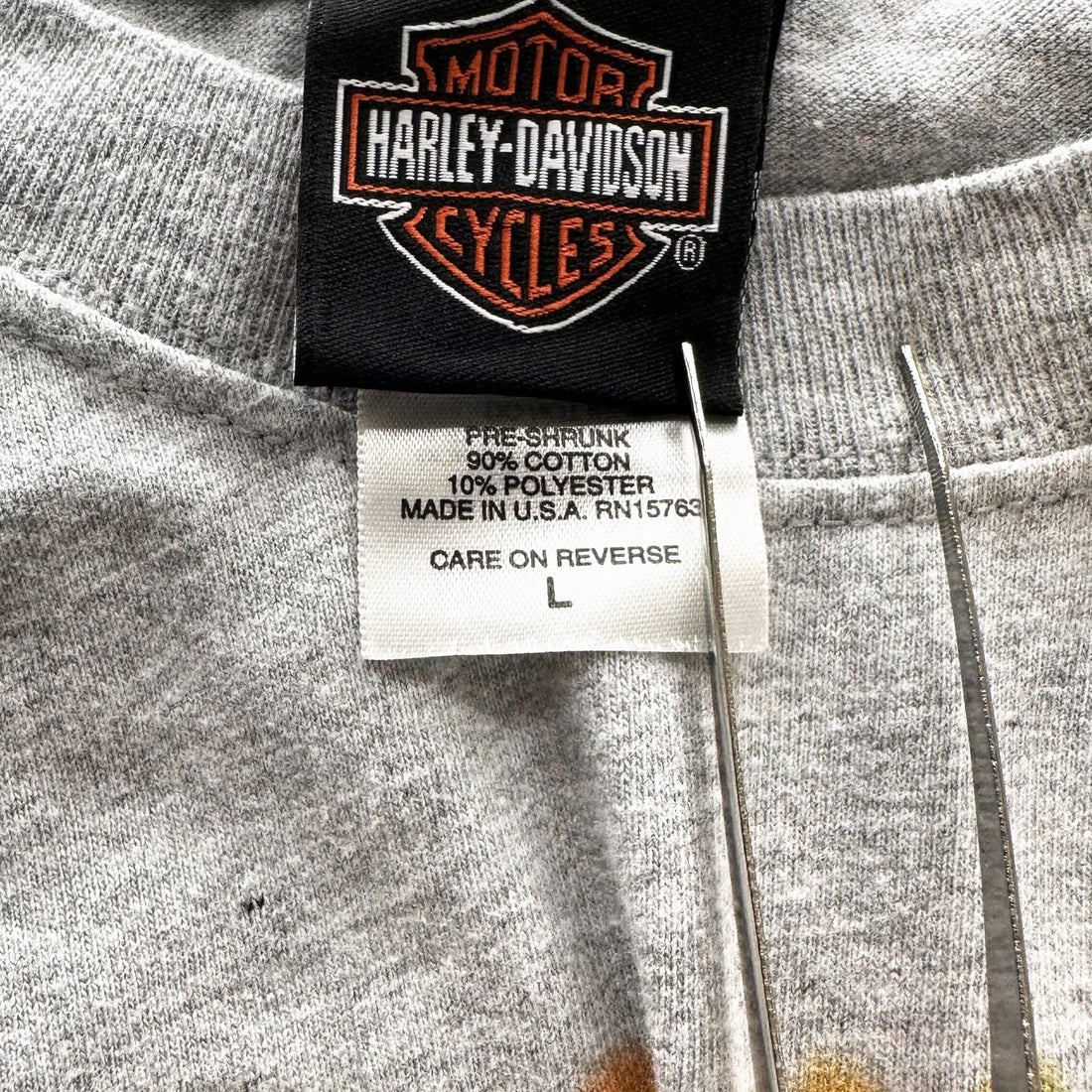 SEAFORD HARLEY-DAVIDSON DELAWARE TIE DYE L HARLEY-DAVIDSON ネックタグ L