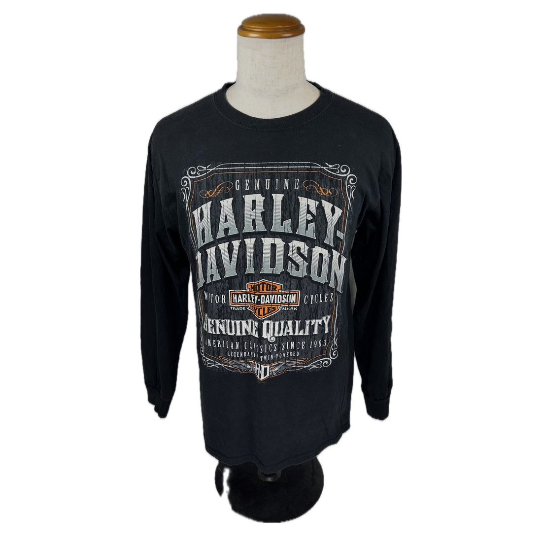 SOUTHSIDE HARLEY-DAVIDSON VIRGINIA BEACH LS M 正面 GENUINE プリント