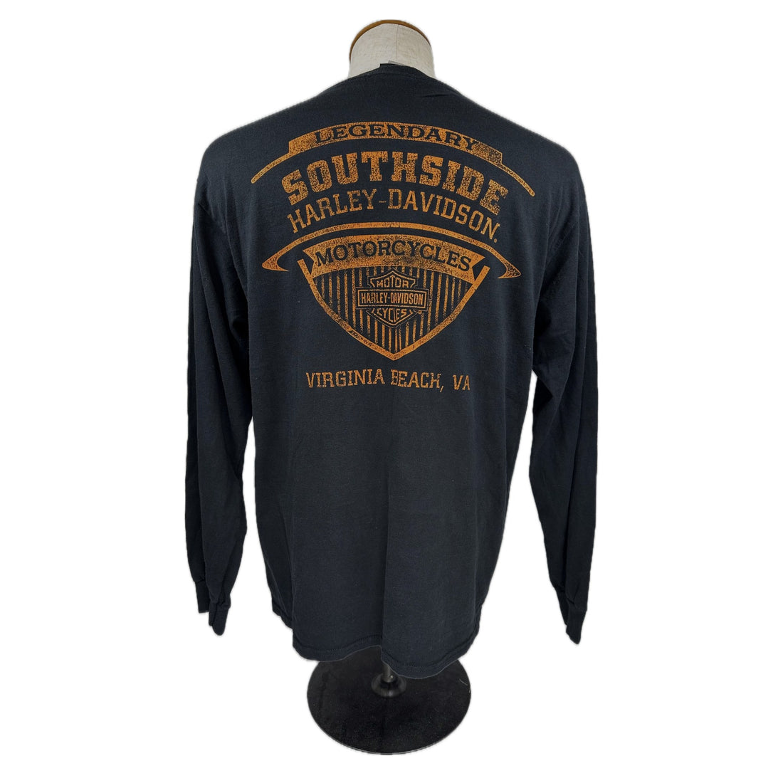 SOUTHSIDE HARLEY-DAVIDSON VIRGINIA BEACH LS M 背面 SOUTHSIDE プリント