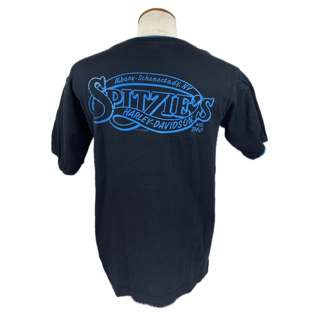 SPITZIES HARLEY-DAVIDSON ALBANY NY PEACOCK FEATHER M 背面 SPITZIE'S HARLEY-DAVIDSON