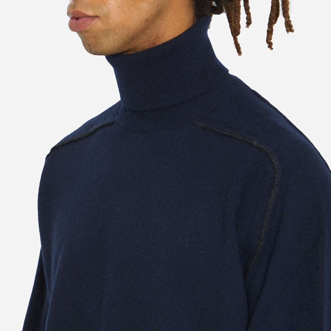 Virgin wool turtleneck sweater
