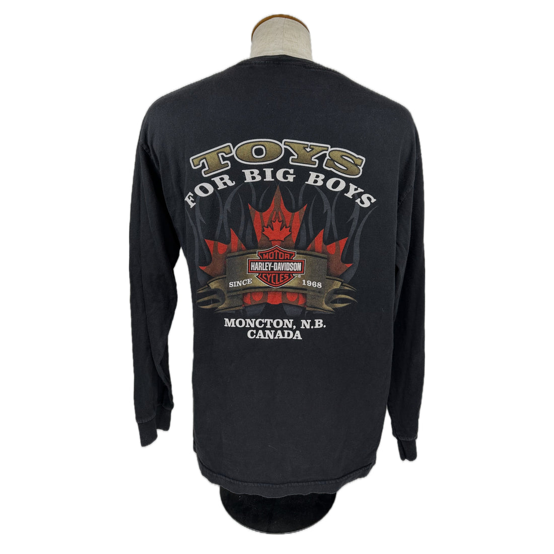 TOYS FOR BIG BOYS HARLEY-DAVIDSON MONCTON CANADA LS L 背面 TOYS FOR BIG BOYS メープルリーフ