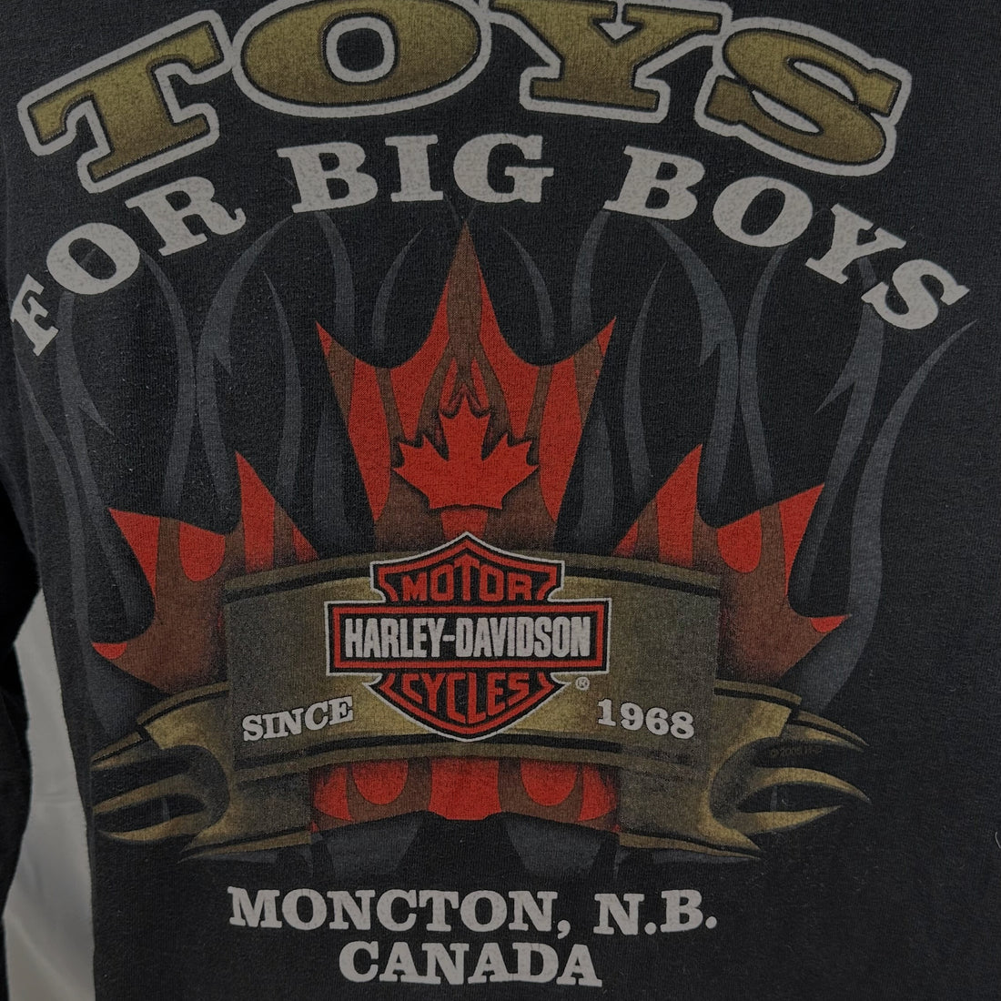 TOYS FOR BIG BOYS HARLEY-DAVIDSON MONCTON CANADA LS L 背面プリント アップ