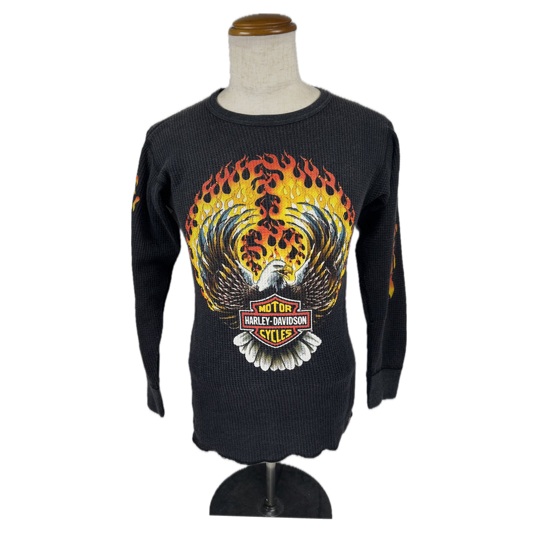 VAN NUYS HARLEY-DAVIDSON FLAME EAGLE THERMAL LS M 正面 炎のイーグル プリント