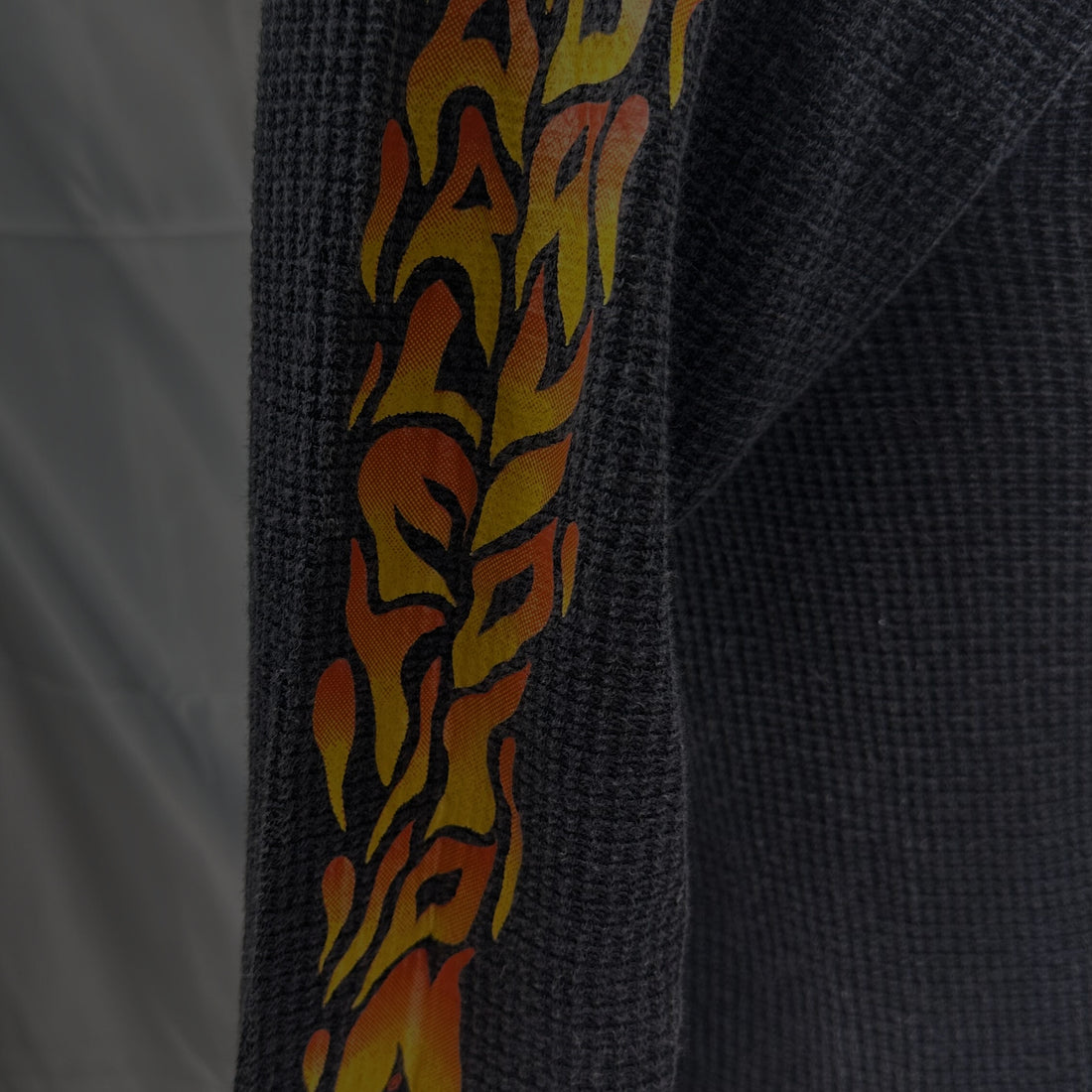 VAN NUYS HARLEY-DAVIDSON FLAME EAGLE THERMAL LS M 袖の炎 プリント