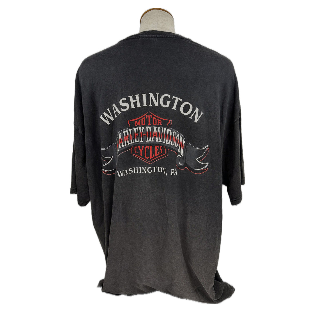 WASHINGTON HARLEY-DAVIDSON PENNSYLVANIA EAGLE 3XL 背面 WASHINGTON プリント