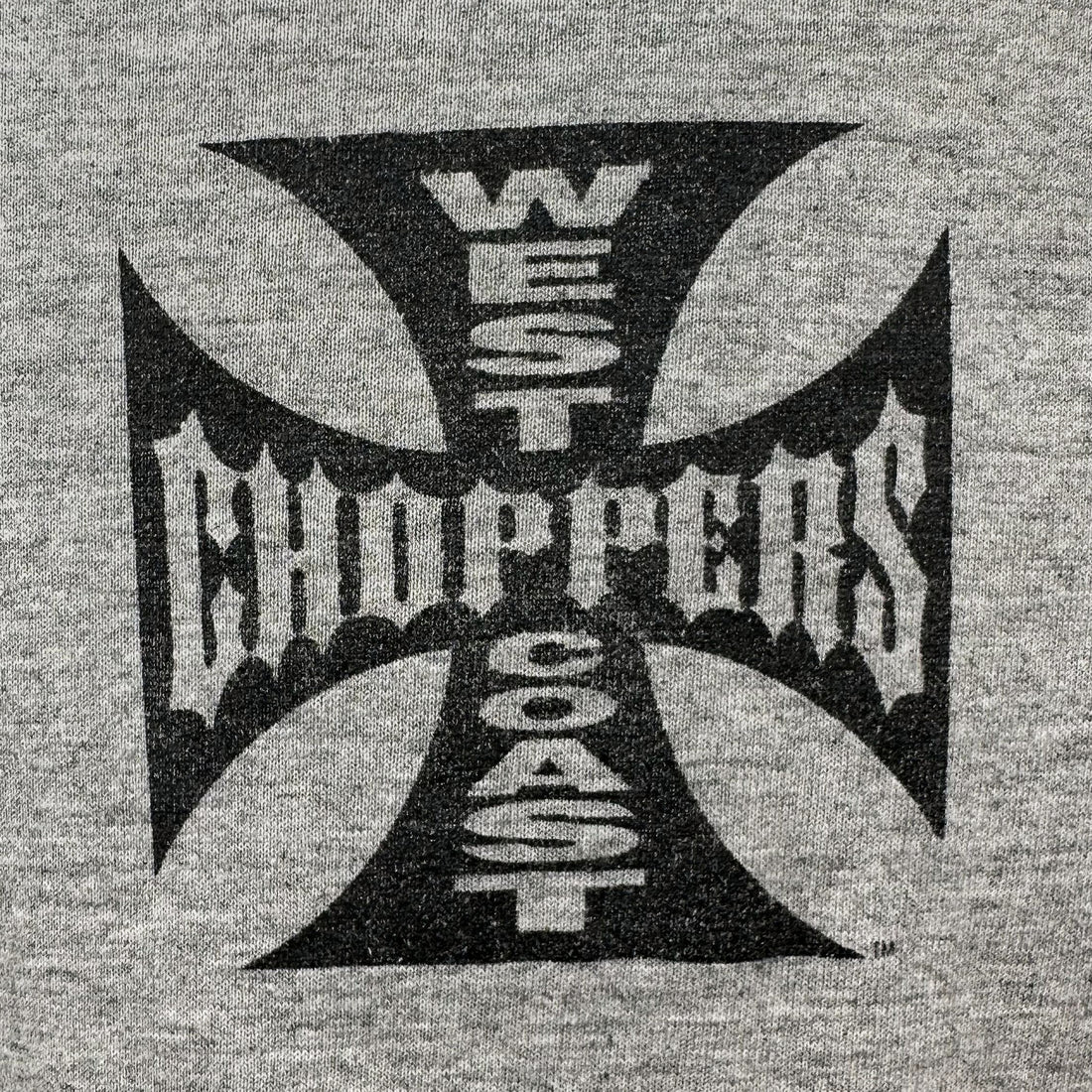 WEST COAST CHOPPERS IRON CROSS LONG BEACH CA LS L 胸のロゴ アップ