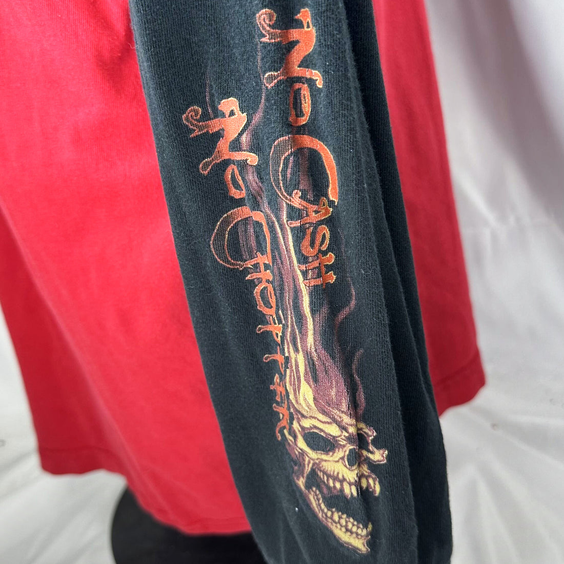 WEST COAST CHOPPERS NO CASH NO CHOPPER FLAME SKULL LAYERED LS XL 袖のスカル プリント