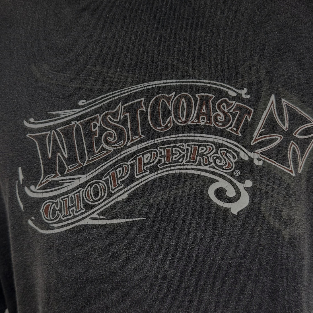 WEST COAST CHOPPERS SCRIPT LOGO CHOPPER XL 胸のロゴ アップ