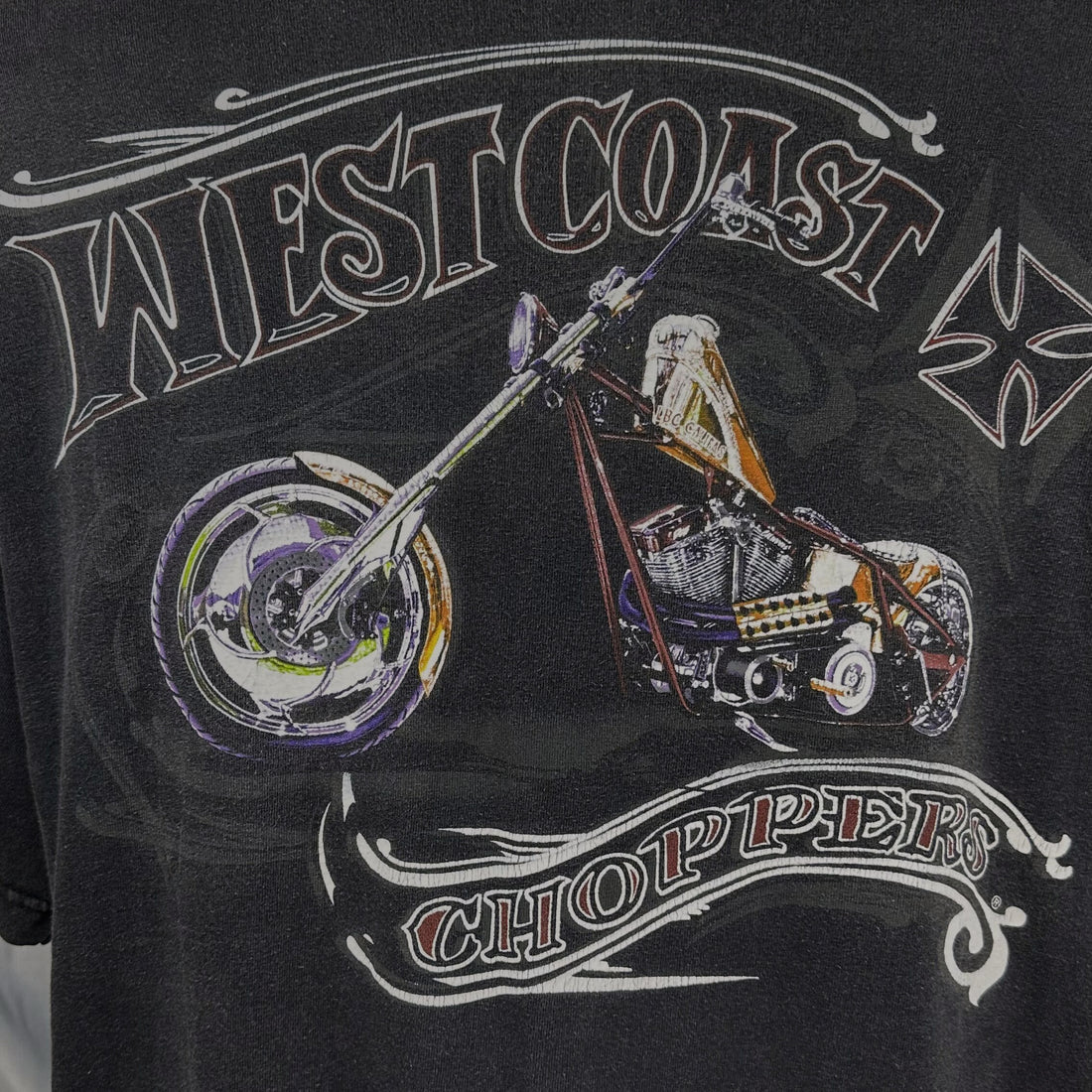 WEST COAST CHOPPERS SCRIPT LOGO CHOPPER XL 背面プリント アップ