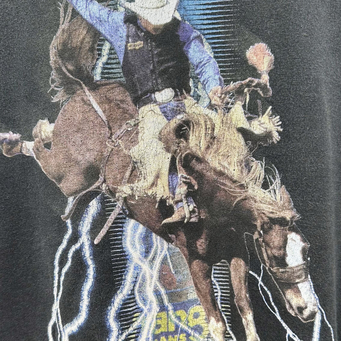 WRANGLER RODEO BRONC RIDER LS XL 背面プリント アップ