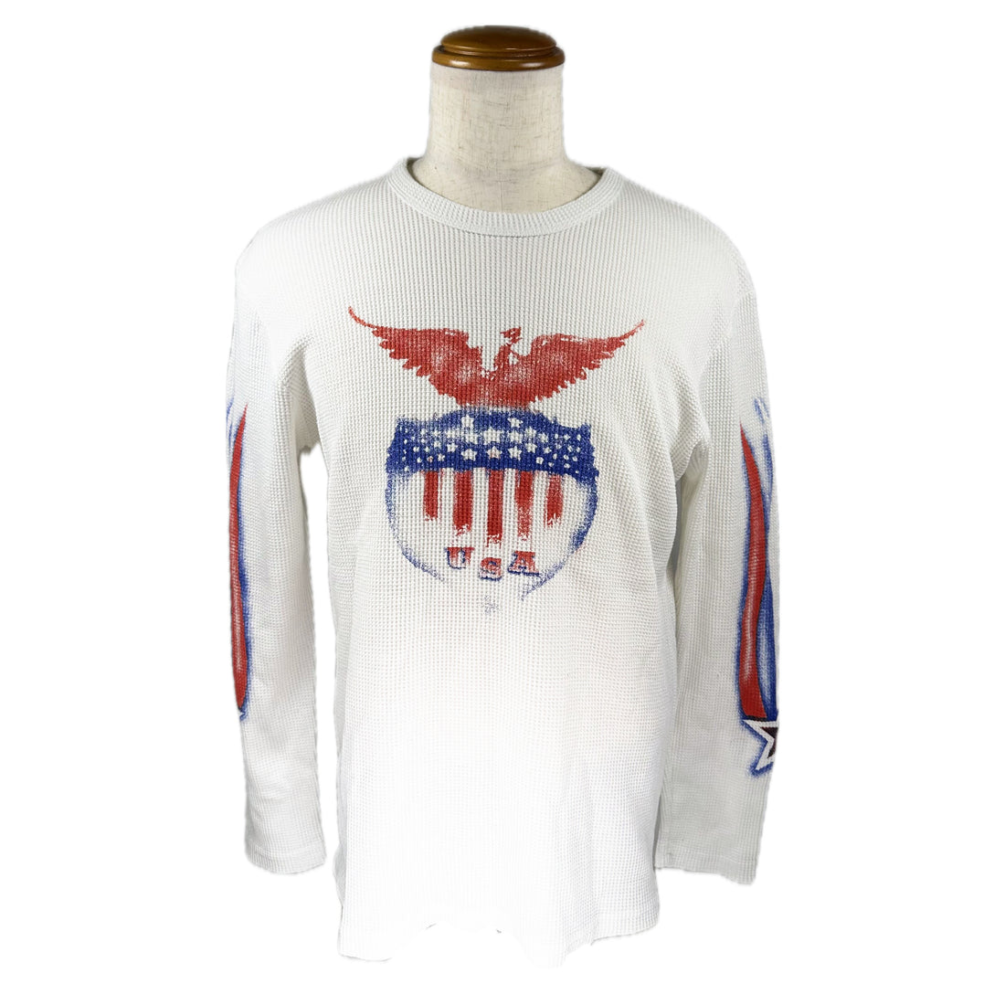 YMLA USA EAGLE THERMAL LS L 正面 イーグル プリント