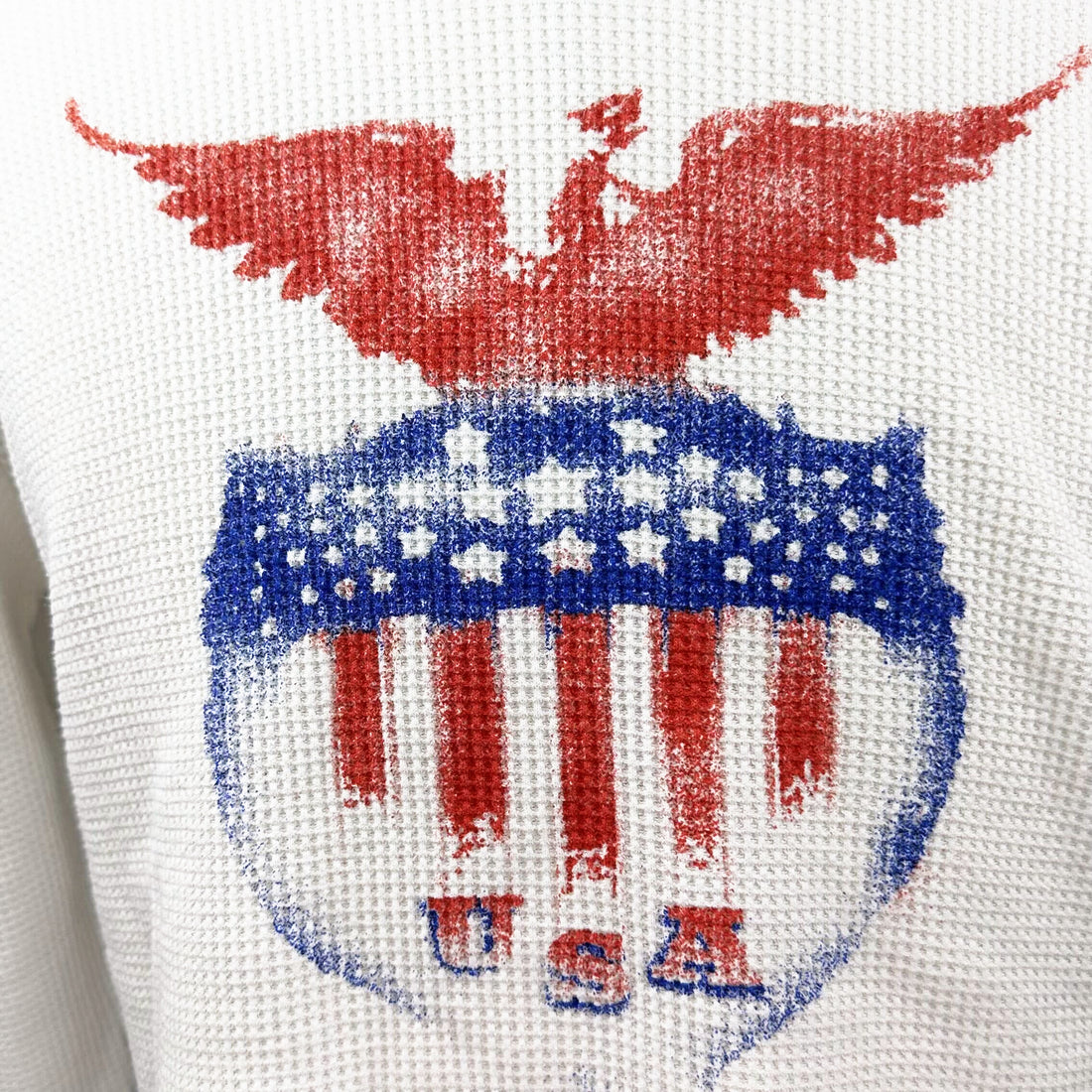 YMLA USA EAGLE THERMAL LS L 正面プリント アップ